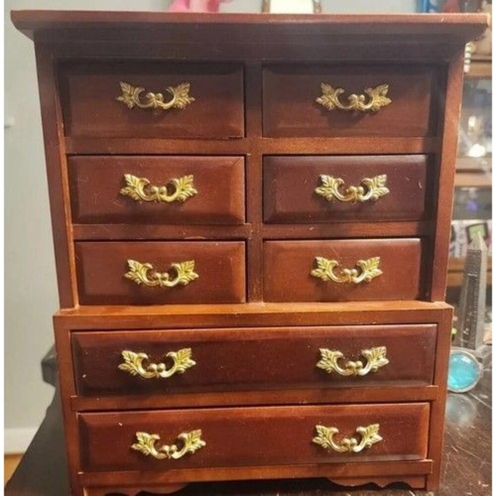Chippendale Mini Chest of Drawers with Music Box - Salesman Sample